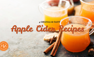 a banner image showcasing 4 apple cider recipes to try in 2025 & beyond