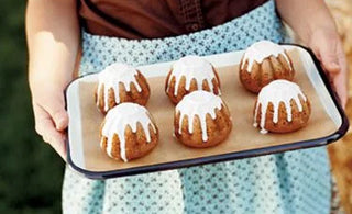 Apple-Cardamom Cakes with Apple Cider Icing