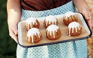 Apple-Cardamom Cakes with Apple Cider Icing