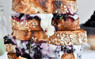 Black Raspberry Basil Smash Grilled Fontina Sandwiches
