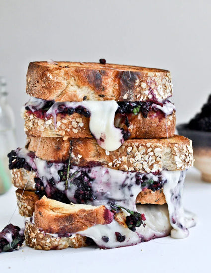 Black Raspberry Basil Smash Grilled Fontina Sandwiches