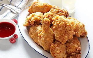 Fried Chicken with Spicy Raspberry Honey