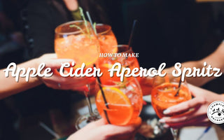 a banner image for an article by Champlain Orchards on how to make apple cider Aperol spritz, with ingredients, tips and tricks from Champlain Orchards.