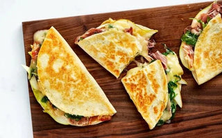 Pear, Prosciutto, and Fontina Quesadillas