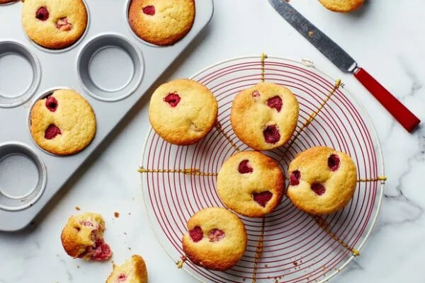 Raspberry Corn Muffins