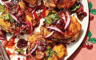 Balsamic-Glazed Skillet Chicken Thighs with Fresh Cherry Salsa