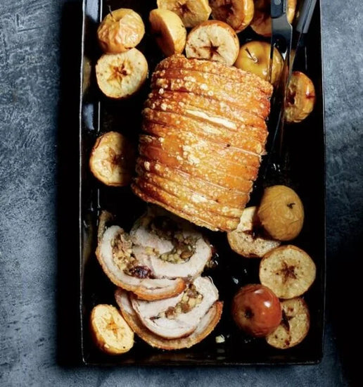 Pork Loin Stuffed with Apples & Pumpkin Seeds