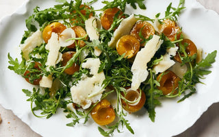 Arugula with Golden Plums and Parmesan