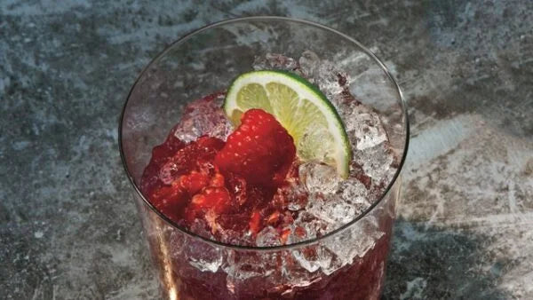 Raspberry-Rose Gin Rickey