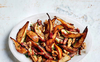 Sautéed Pears with Bacon and Mustard Dressing